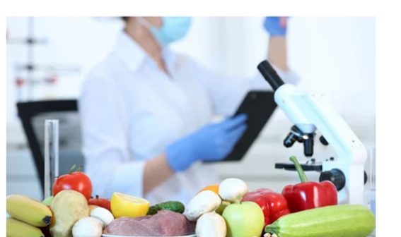 Food scientist inspecting produce in the quality lab